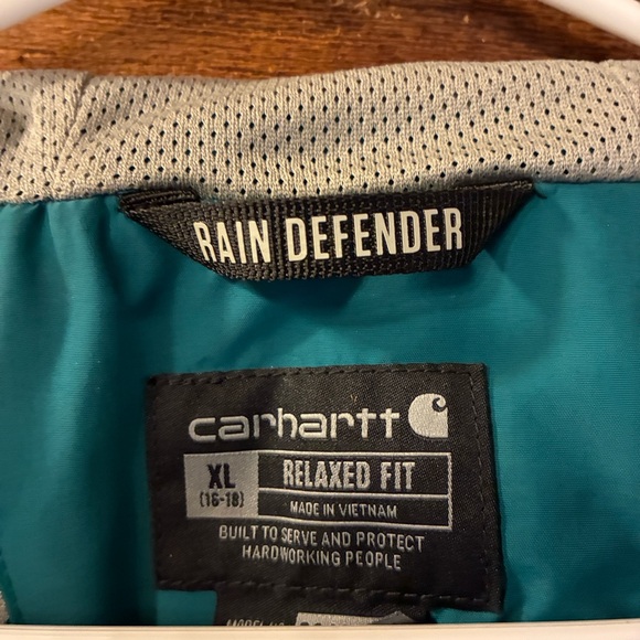 Carhartt Women's Teal Rain Defender Jacket - Picture 4 of 9